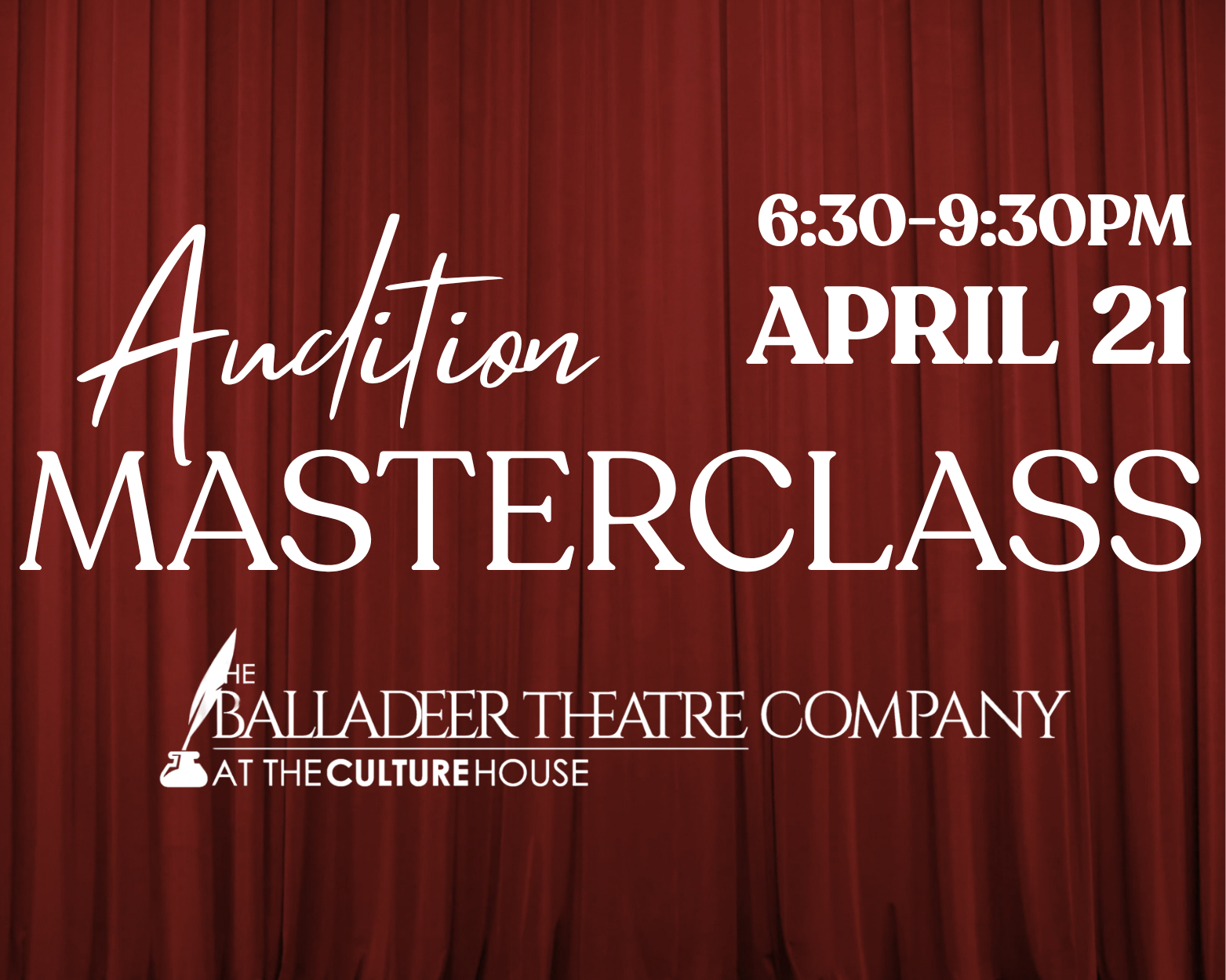 Audition Masterclass | Calvary University