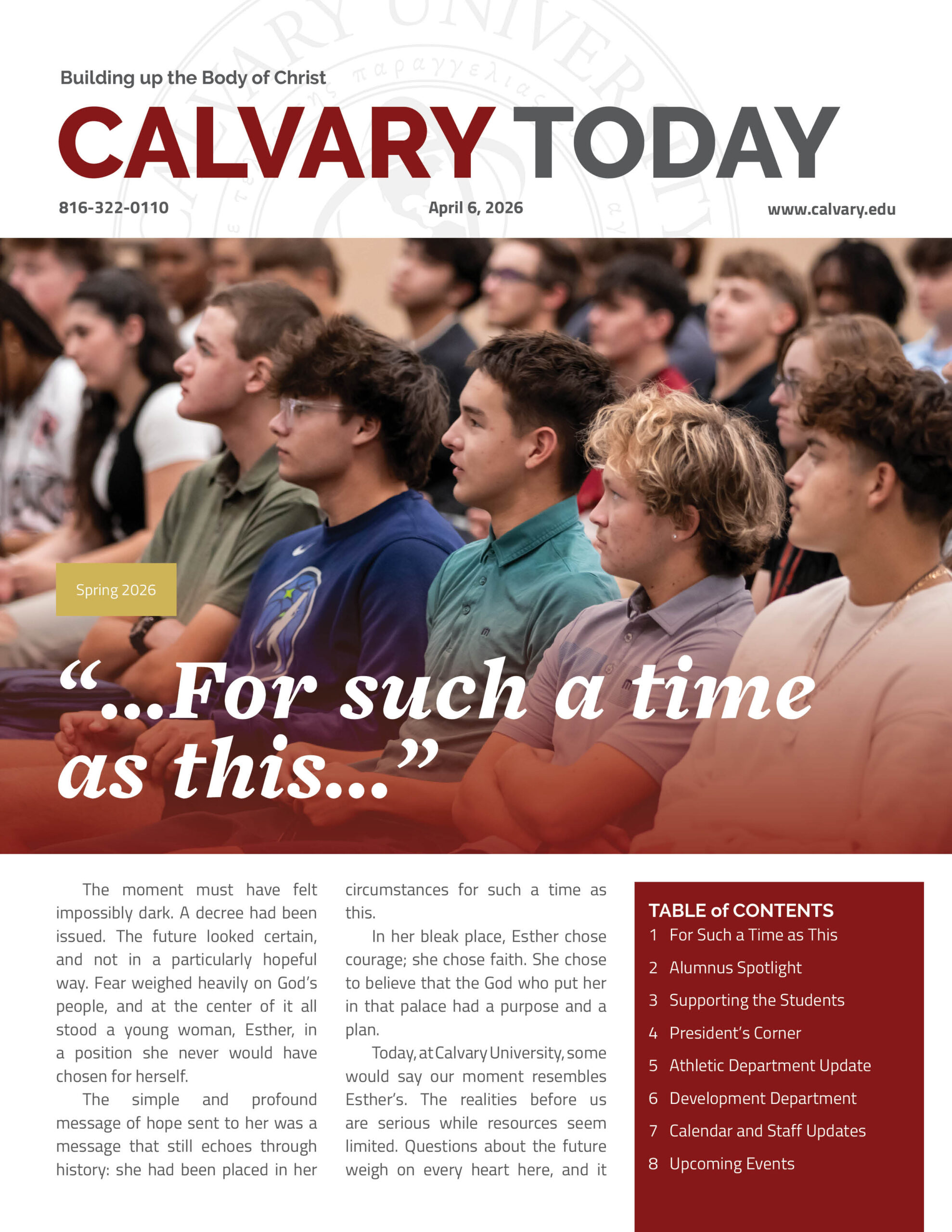 Spring 2026 Calvary Today